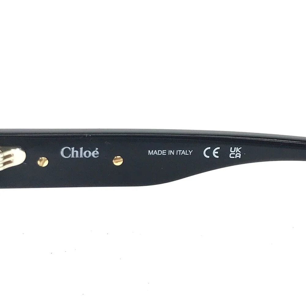 Chloe XS Eyeglasses Frame CH0124O 001 Polished Black Gold Cat Eye 49-18-140